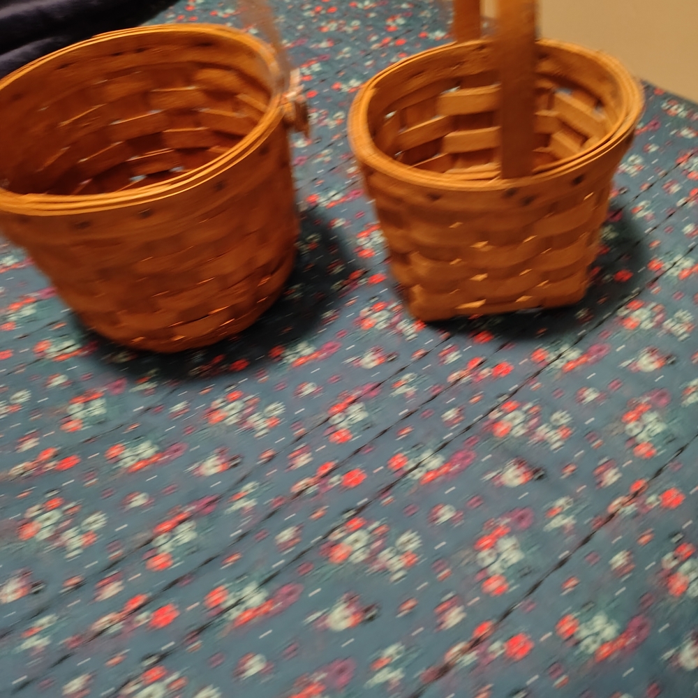 Longaberger Brown Wooden Accent Baskets